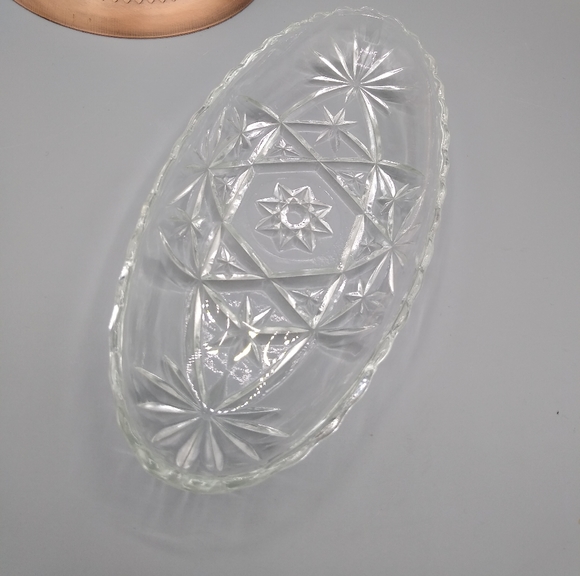 Anchor Hocking Prescut Star David Relish Dish Vtg - Picture 7 of 12